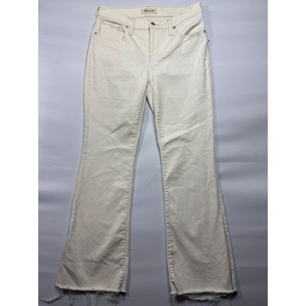 Madewell Women's Kick Out Full Length Cream Denim Jeans - Size 29P (31x28.5)